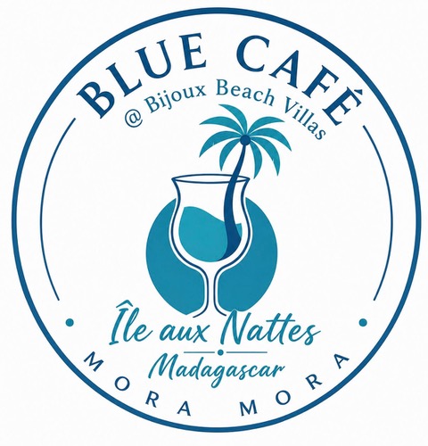 Logo blue café Ile aux Nattes